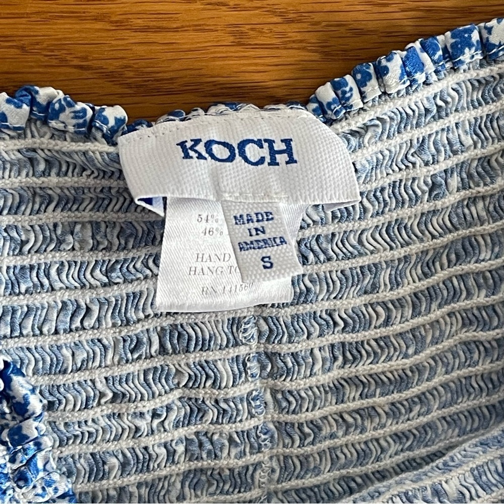 Koch Erica Skirt Shorts Blue and White Floral Size Small - Picture 3 of 13